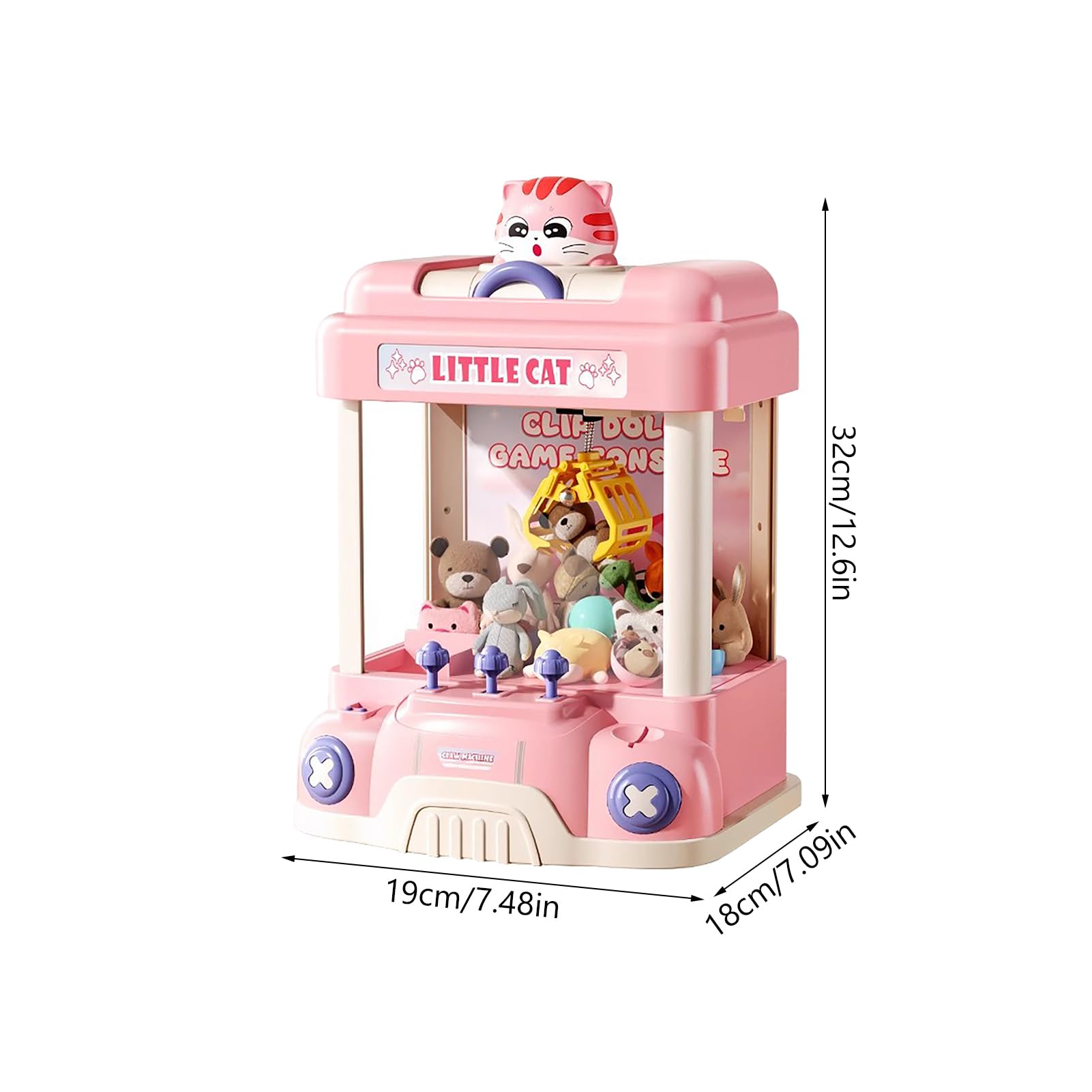 Machine à pince pour enfants, distributeur de Capybara pour 3 ans et plus, machines à pince avec jouets moelleux et mous pour filles, jouet distributeur de bonbons pour garçons de 3 à Machine à pince pour enfants, distributeur de Capybara pour 3 ans et plus, machines à pince avec jouets moelleux et mous pour filles, jouet distributeur de bonbons pour garçons de 3 à
