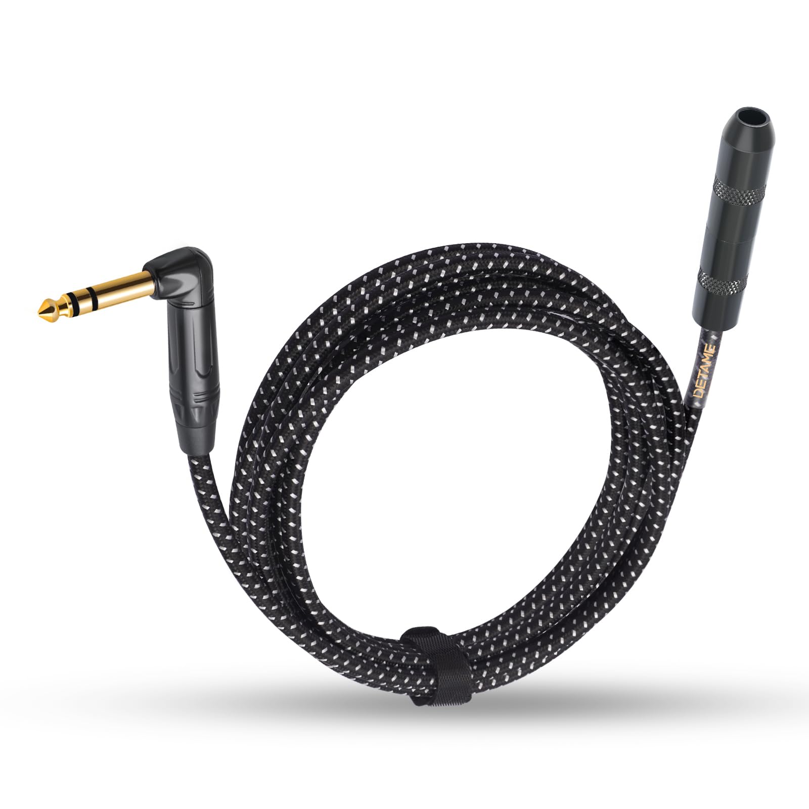 Audiokabel, rechtwinklig, 6,35 mm, TRS-Stereo-Stecker auf Buchse, High-End-Audiokabel, 6,35 mm Stereo-Stecker auf 1/4-Zoll-Buchse, Kopfhörer-Gitarren-Verlängerungskabel, 3 m