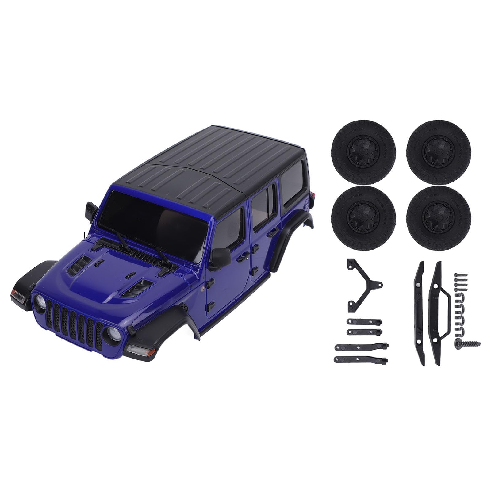 Karoseria RC, Twarda Skorupa Samochodu RC z Tworzywa Sztucznego, Specjalnie Zaprojektowana Dostosuj Swój Samochód RC za pomocą Stylu dla Axial SCX24 (BLUE)