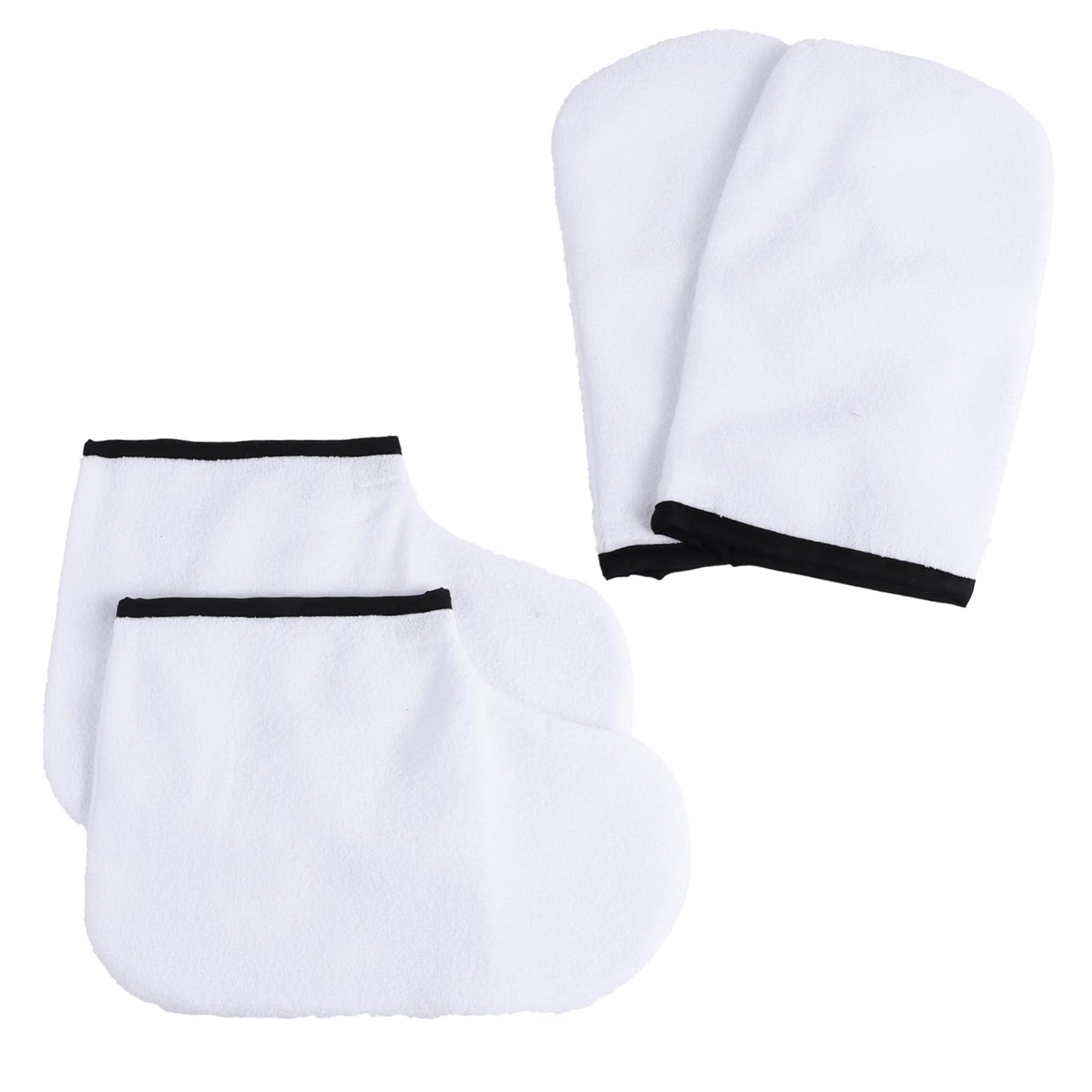 4pcs Wax Gloves Down Mittens Paraffin Wax Mittens Paraffin Wax Refill Feet Cover Bags Insulated Mitts Paraffin Hand Gloves Spa Paraffin Wax Gloves White Tool Take a Bath