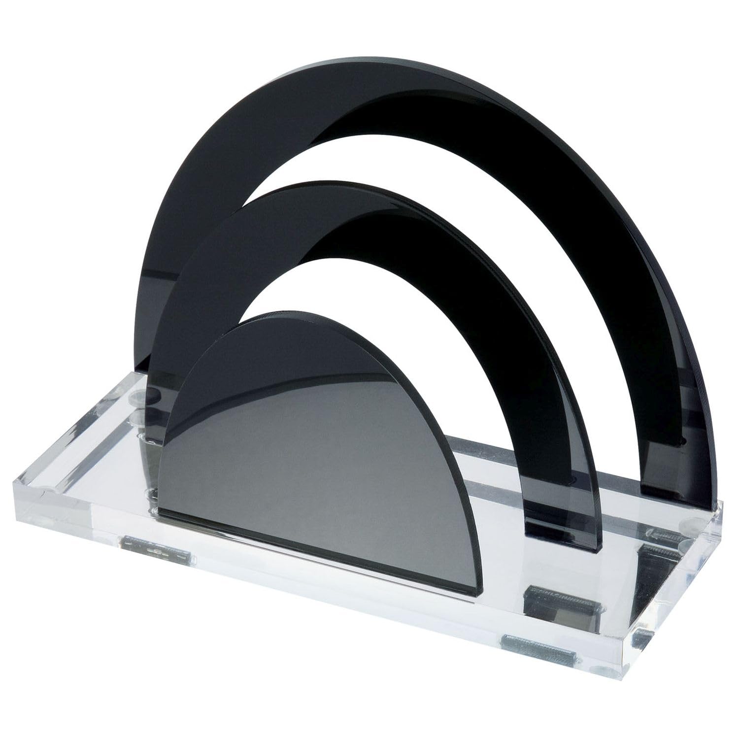 Portacorrispondenza In Acrilico Wedo - 2 Scomparti, Design Elegante Trasparente/Nero - Foto 12