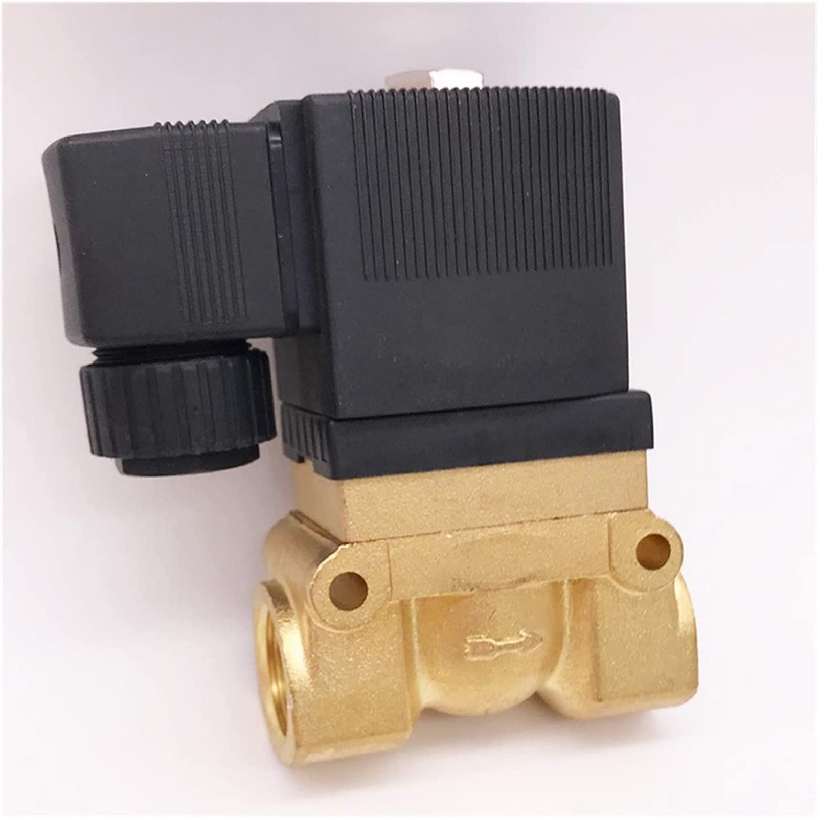 Válvula Solenoide de Alta presión y Temperatura 50bar, válvula latón piloto N/C 1/4, 3/8, 1/2 Pulgadas, Orificio 24V AC220V 8/10/12mm, útil(Ac220v,3/8Inch)