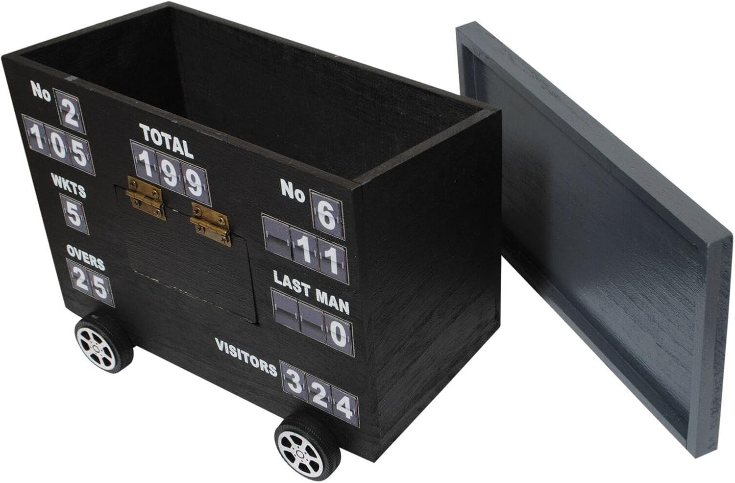  Oliphant - Cricket Scoreboard Desk Tidy | Authentically Designed | Store Phones & Stationery | Personalise Scores | Ideal for Cricket Enthusiasts | Gray, Slate 