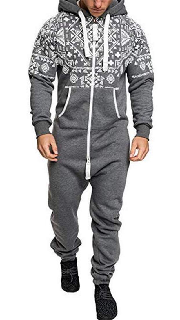 Mu2m Men One Piece Printed Hooded Playsuit Non Footed Onesie Zip Up Jumpsuit Buy Online In Isle Of Man At Isleofman Desertcart Com Productid