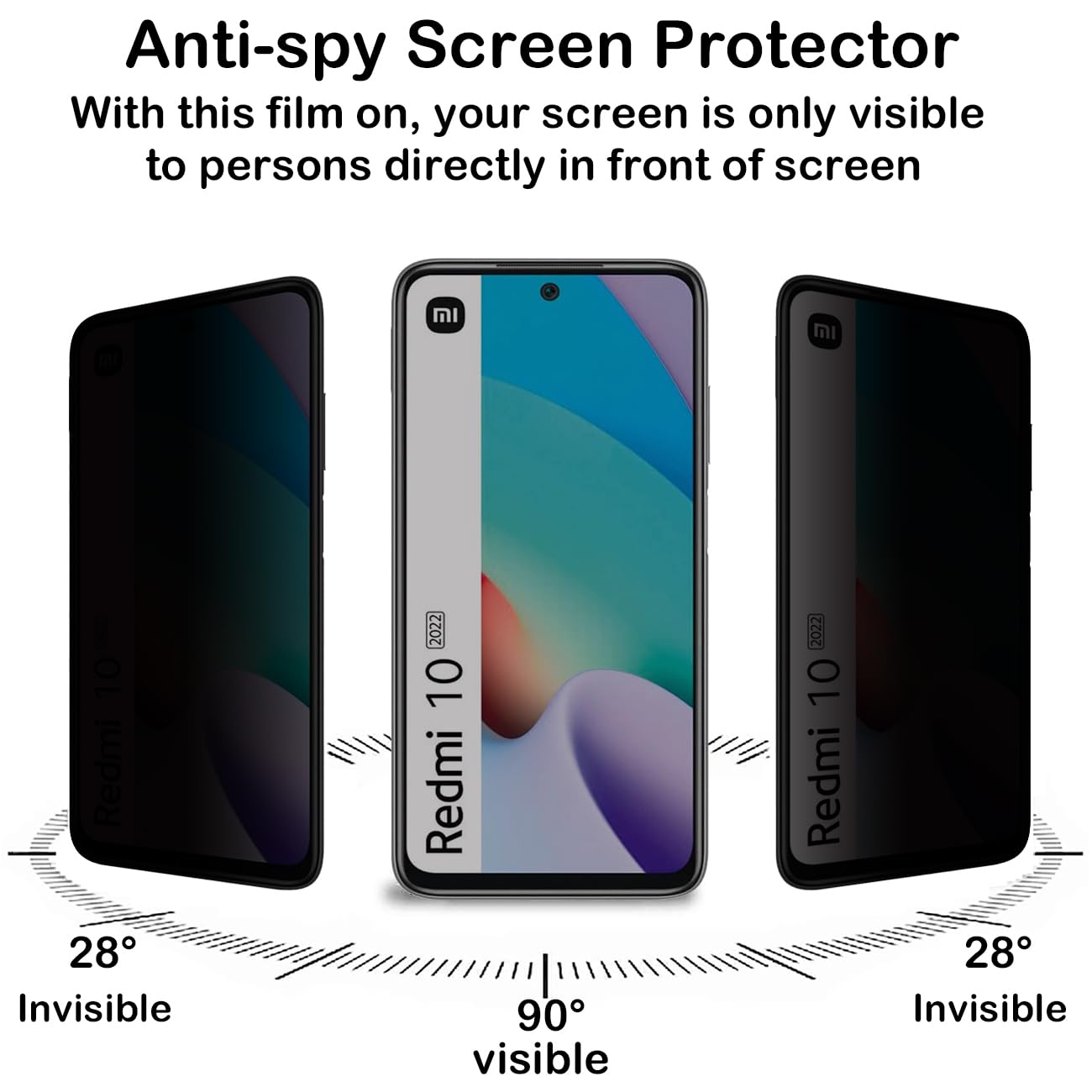 AOKUMA [2 Pezzi Pellicola Vetro Temperato Per Redmi 10 2022 Pellicola Protezione,Durezza 9H,Antiurto Antigraffio E Anti-impronta