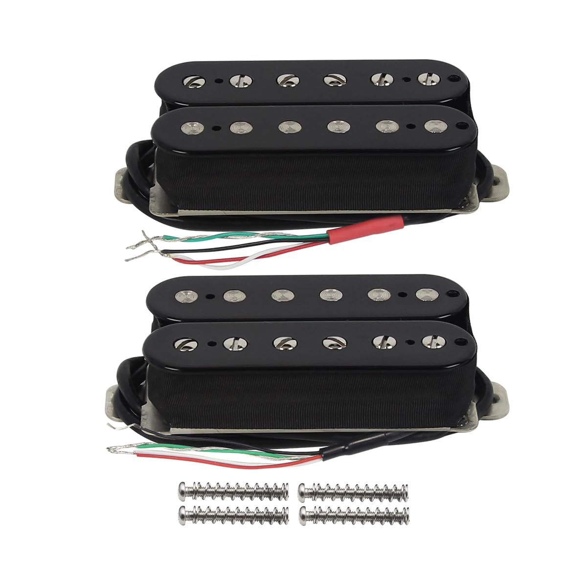 FLEOR Alnico 2 Humbucker Pickup HBA2 gitara elektryczna Humbucker Neck and Bridge Pickup Set, czarna