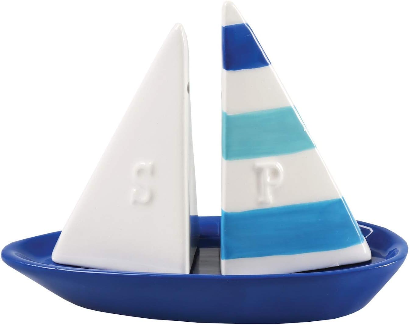 DEI 11588 Salt & Pepper Set, 4.75 x 2.25 x 4.0, Blue/White