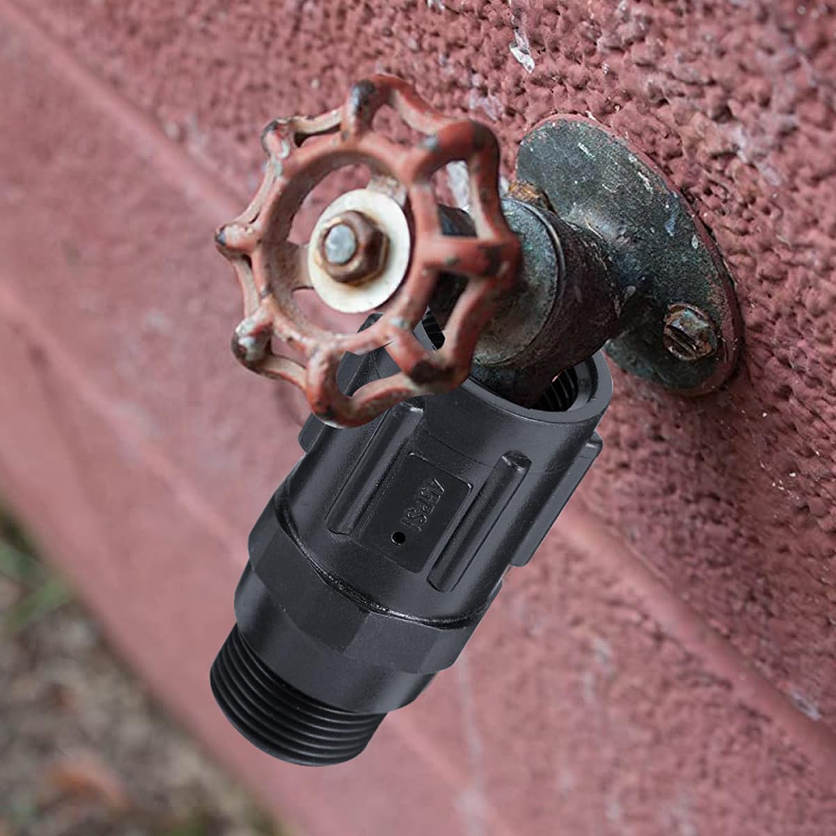 Régulateur de pression d'eau de 45 PSI pour système d'irrigation goutte à goutte 86,4 cm en plastique fileté Valve Tuyau d'irrigation Pièces efficaces Noir