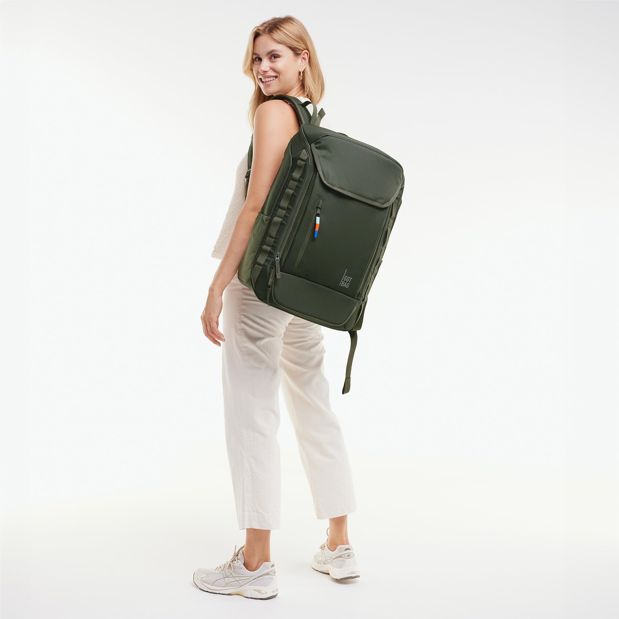 GOT BAG Pro Pack Travel | Wodoodporny Plecak Podrozny | Plecak na Laptopa 16 | Pojemny Plecak Turystyczny 35L (algae)