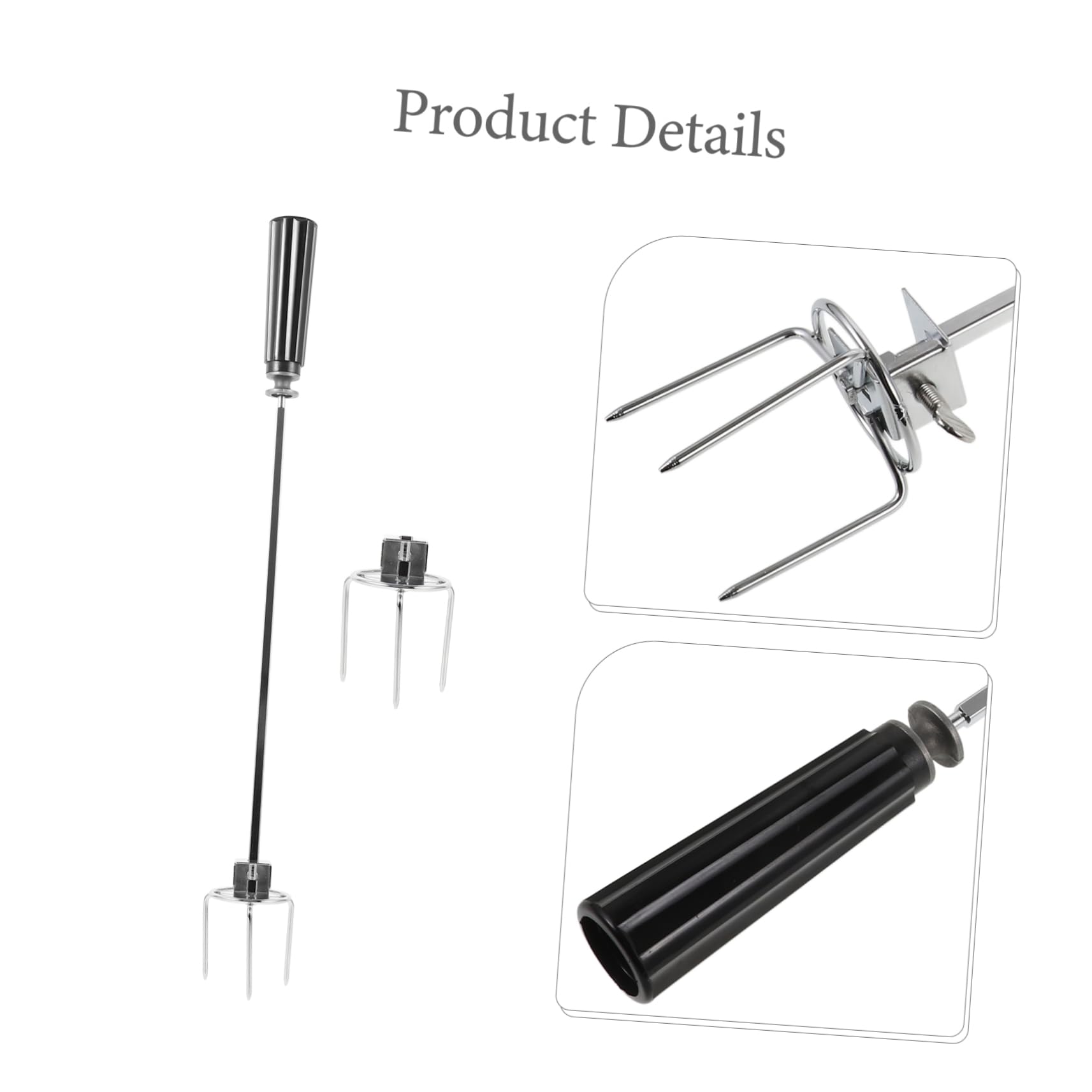 Hemobllo 3 Set Forchetta Da Barbecue Forchetta Per Friggitrice Ad Aria Bastoncini Da Barbecue Per Pollo Arrosto Spiedo Grigliare Spiedini Alla Griglia Acciaio Inossidabile Argento