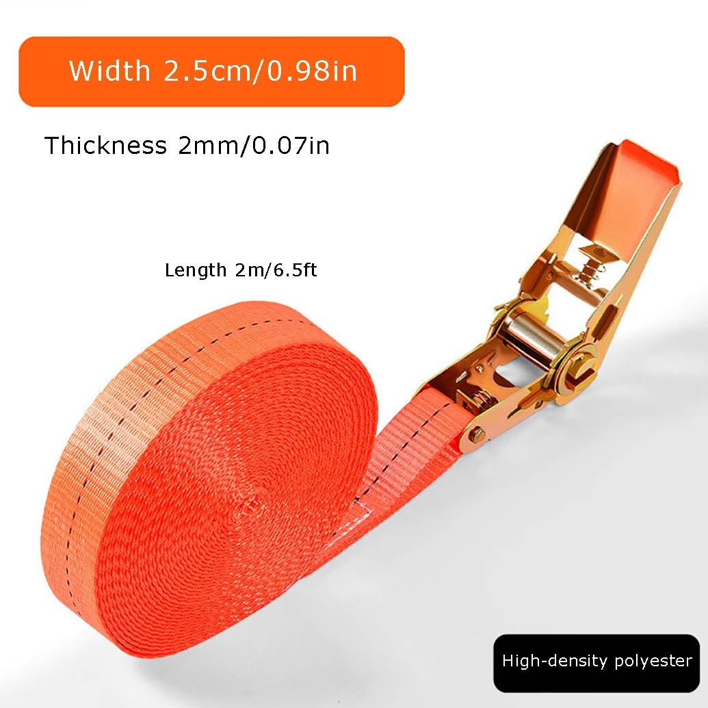 4 Cinghie Di Tensione 4m X 1000kg Con Chiusura A Cricchetto Cinghie A Cricchetto Da 25mm Arancione Per Bagagli E Trasporto Ideale Per Portabiciclette, Bagagli Da Tetto(W2.5cm/0.98in,L3m/118in)