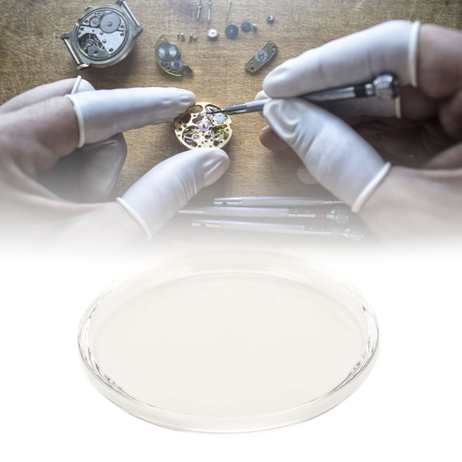 Wodoodporny Zegarek z Kryształowym Obiektywem 30 Mm do 33,5 Mm, Trwałe i łatwe Części Zamienne do Plastikowych Zegarków, materiał Akrylowy