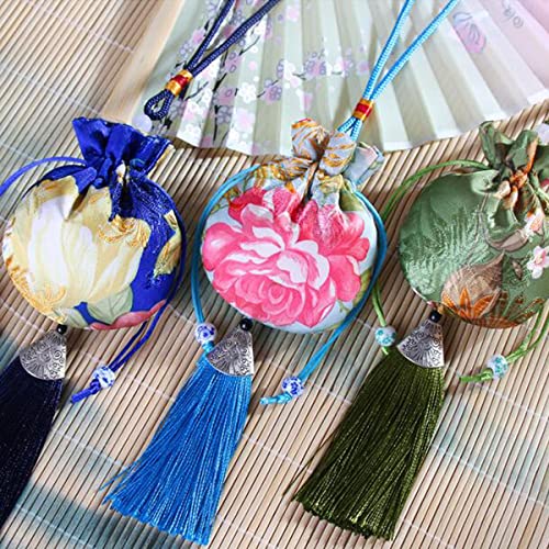 Bolsas de saco con cordón 20 piezas seda brocada miniatura 4