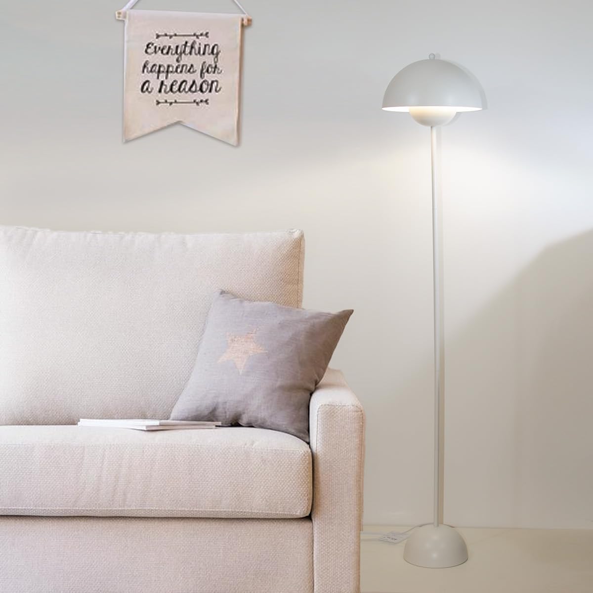 Brilliant Lámpara Nori Lámpara De Mesa Natural/blanca | 1x A60, E27, 40W, Gf Lámparas Normales No Especificadas. Con Interruptor De Cable | Apto Para Lámparas LED