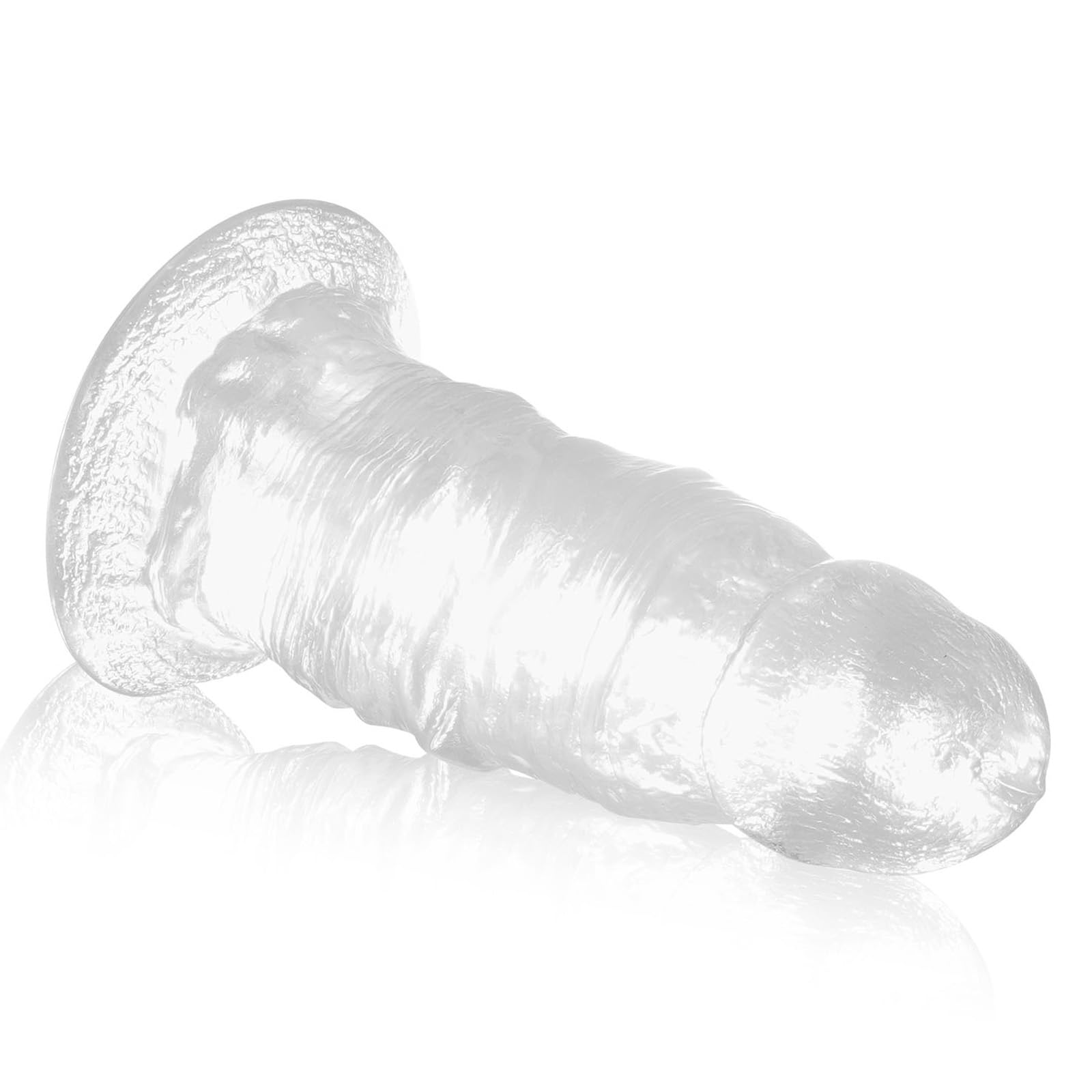 2.52" Diámetro grueso grande dildo, 7.48'' realista grasa dildo culo enchufe con succión, amplio anal dildos G punto juguete, pene anal enchufes juguetes sexuales para hombres mujeres pareja - claro