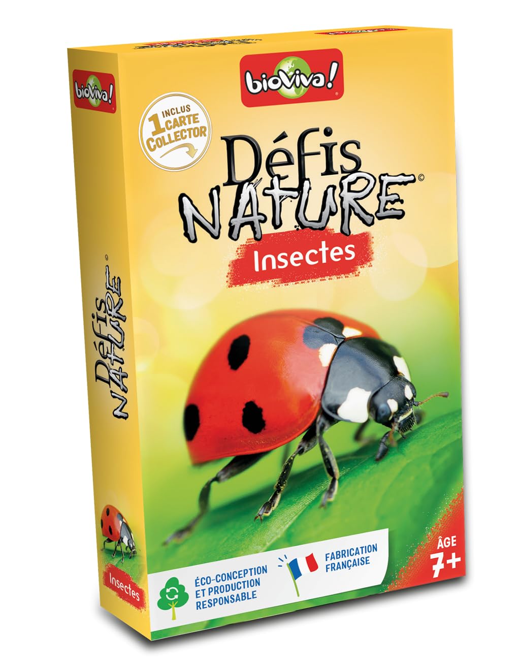 Bioviva - Défis Nature Insectes - Nouveau relooking Facing - Pariez sur les points forts de vos insectes pour gagner la bataille - 2 à 6 joueurs - Dès 7 ans - Fabriqué en France - 280006