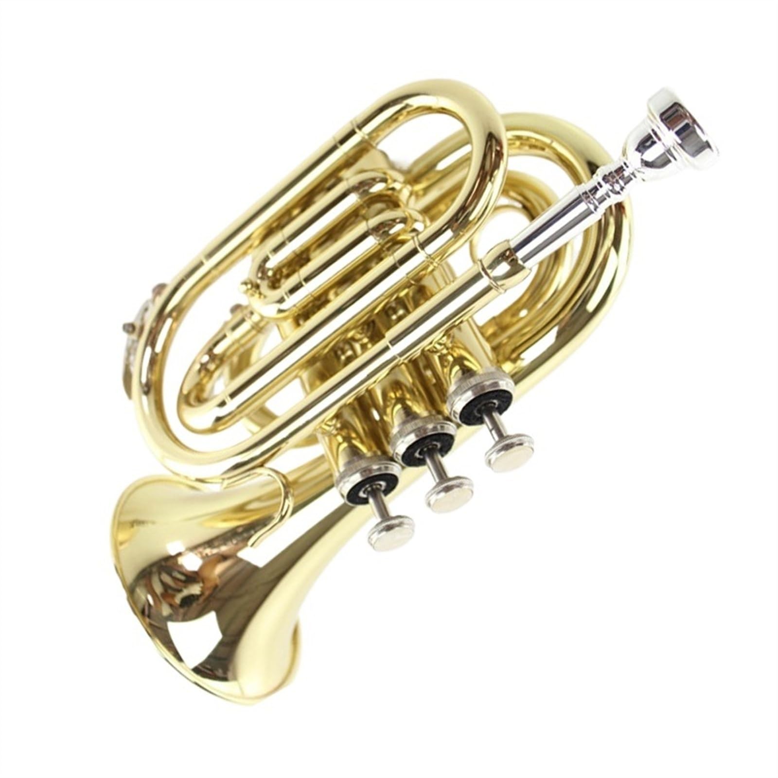Trąbki Instrument Dla Początkujących Trąbka Kieszonkowa B-key Instrument Muzyczny Mosiądz Trwały Dźwięk Standardowy