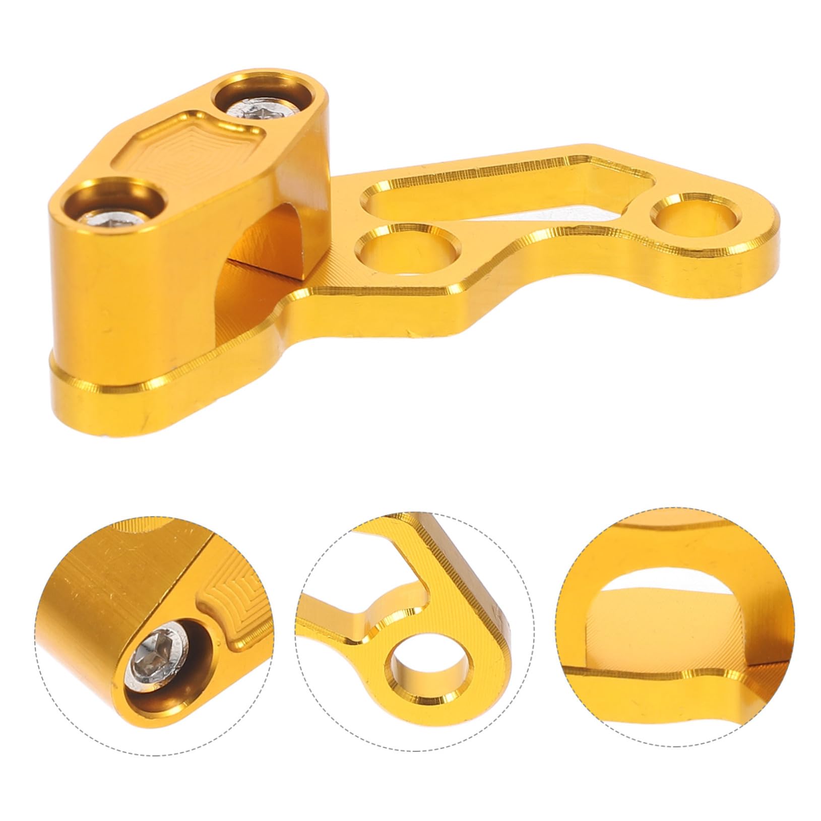 PRETYZOOM Modified Brake Cable Clamp Braided Bleeder Brakes First Covers Bracket Cable Clamps Brake Line Clamps Oil Pipe Clamp Brake Line Mounting Clips Brake Line Clip Golden Aluminum Alloy