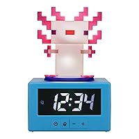 Paladone Minecraft Axolotl Sveglia Digitale con Funzione Luce Notturna
