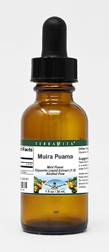 Muira Puama - Extracto líquido de glicerita (15), sabor a menta (1 oz, ZIN 522761)