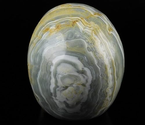 Vista 6 de Skullis Calavera de cristal de ónix argentino de 5.0 pulgadas, escultura de arte fino de piedras preciosas talladas a mano, estatua de piedra