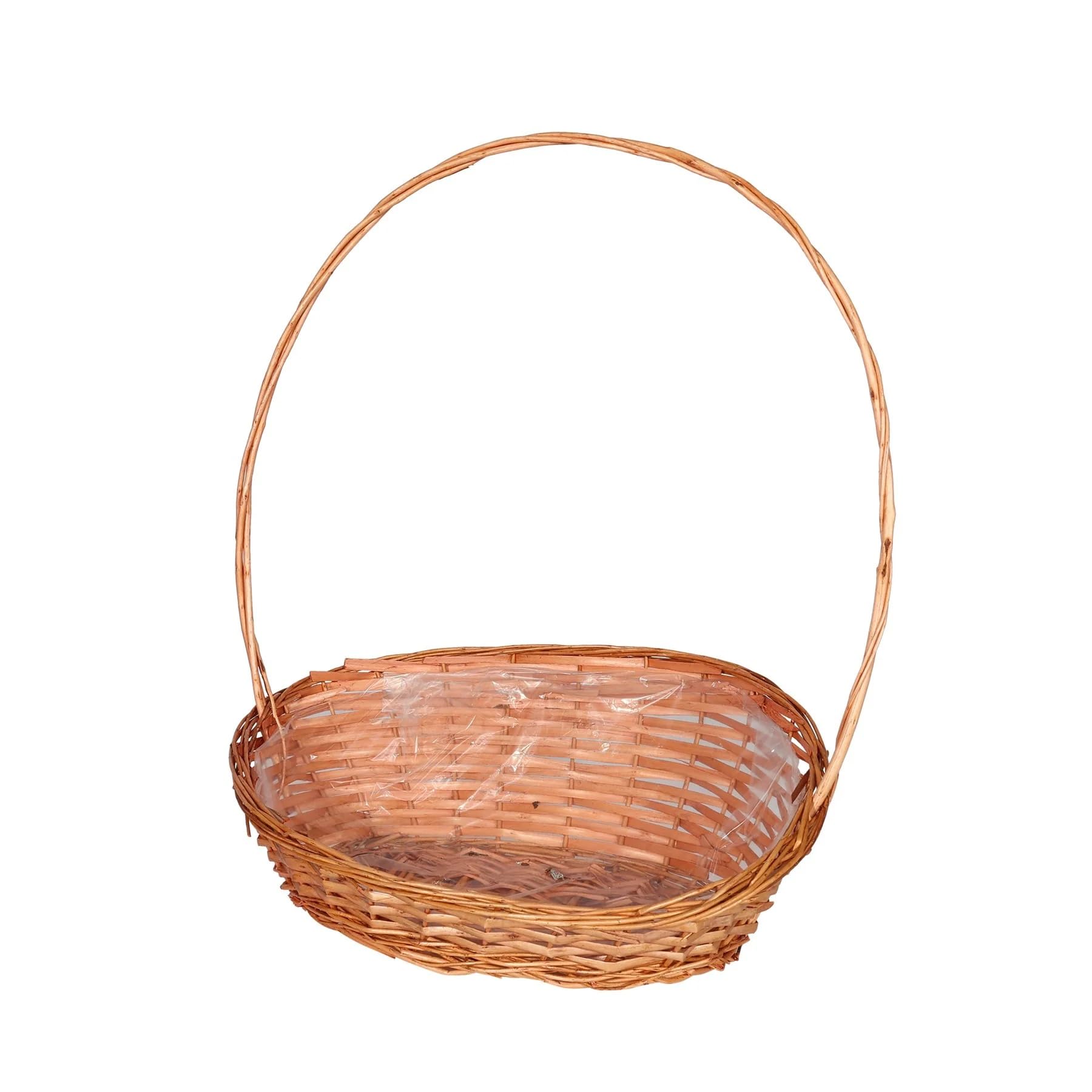 Apac Natural Oval Wicker Christmas Display Hamper Basket X 48Cm