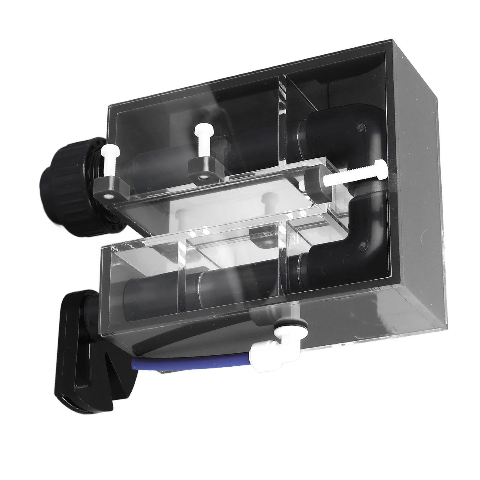 Zerodis Pompa Aeratore per Acquario per Acquario, Filtro per Vasca per Pesci Montato a Parete, Efficiente di Circolazione dell'Acqua per Serbatoi di Acqua Dolce e Salata, Scatola di Troppopieno in