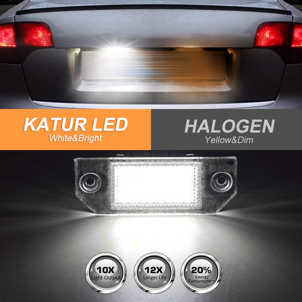KATUR 1 par de 24 SMD LED luces de matrícula para Ford Focus C-MAX 03-07 bombillas reales