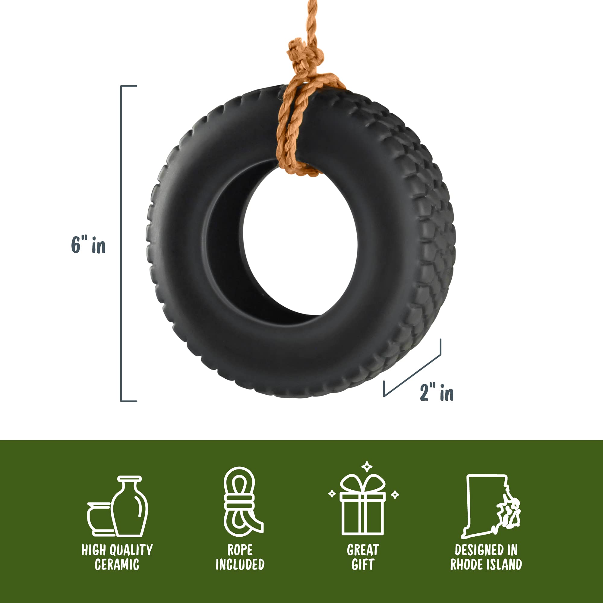 Fred Genuine Swing Time Mangiatoia per Uccellini, Silicone, Nero, 4.5x15x35.5 cm