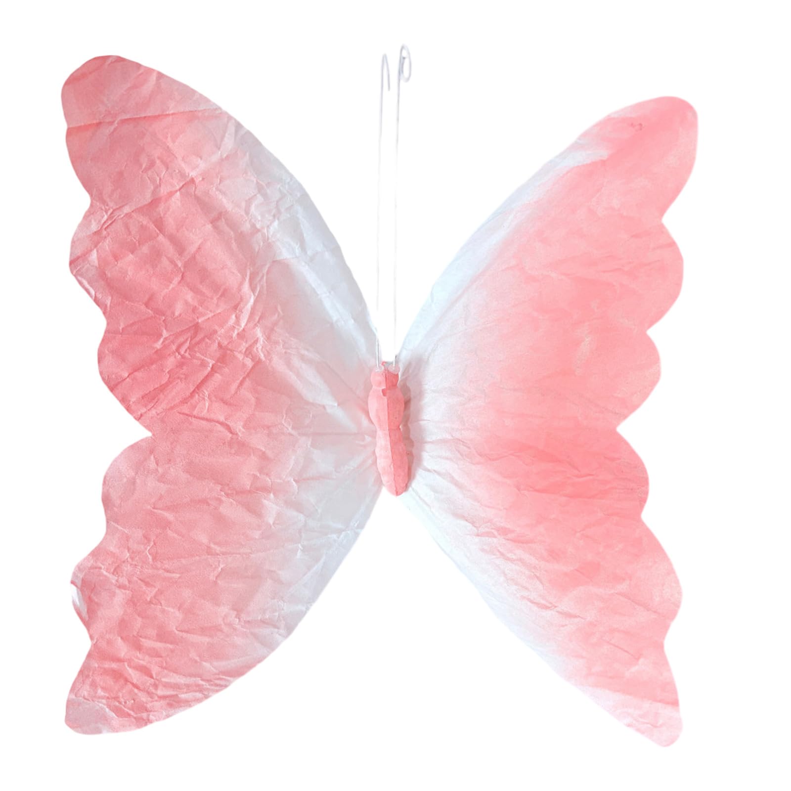 Carotoe B Three-Dimensional Gradient Paper Utterflies For Window Display Photography Party Decorations With Clip On Design Crinkle Paper Utterfly Decorations