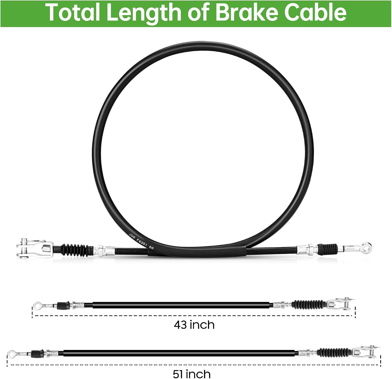 10L0L Golf Cart Brake Cable Set 2PCS for Yamaha G8 G14 G16 G19 G20 G22 Gas and Electric Replaces Passenger Side OEM Part# JF2-F6351-10 & Driver Side OEM Part# JF2-F6341-00