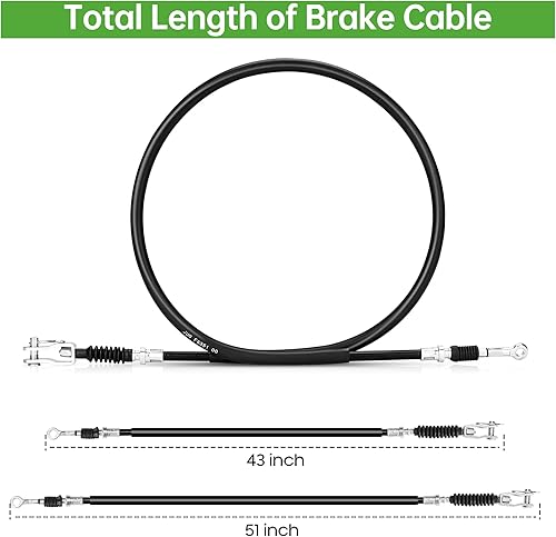 Miniatura 8 de 10L0L Juego de cables de freno de carrito de golf 2 piezas para Yamaha G8 G14 G16 G19 G20 G22 Gas y eléctrico Reemplaza el lado del pasajero OEM
