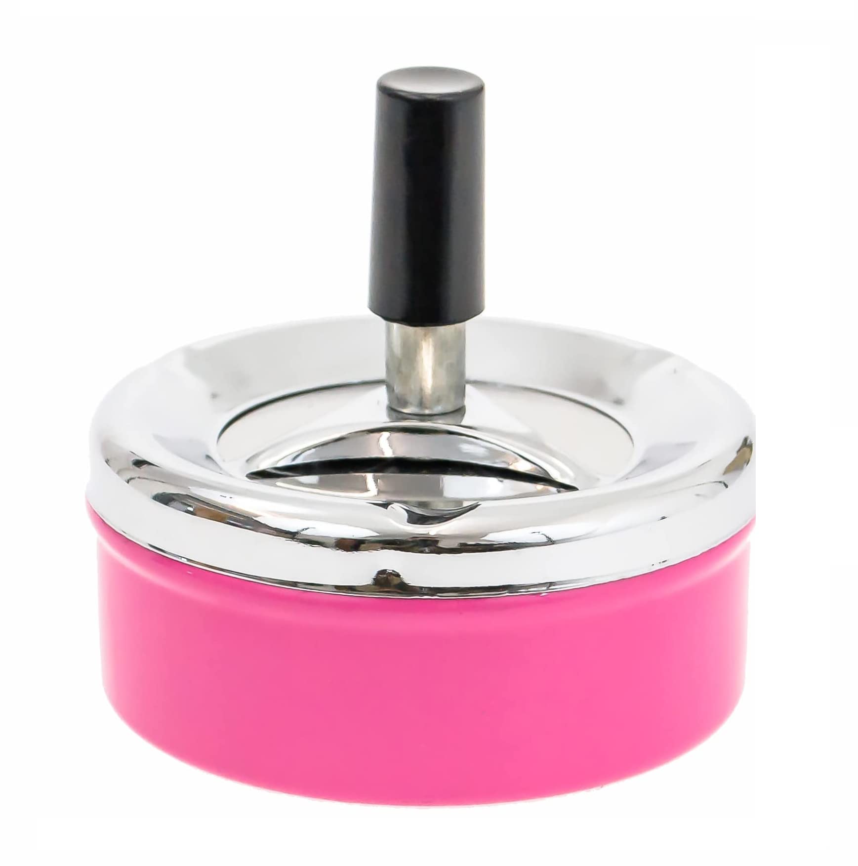 Com-four® 6X Cendriers En Acier Inoxydable - Cendrier à Vent Avec Couvercle Amovible Pour