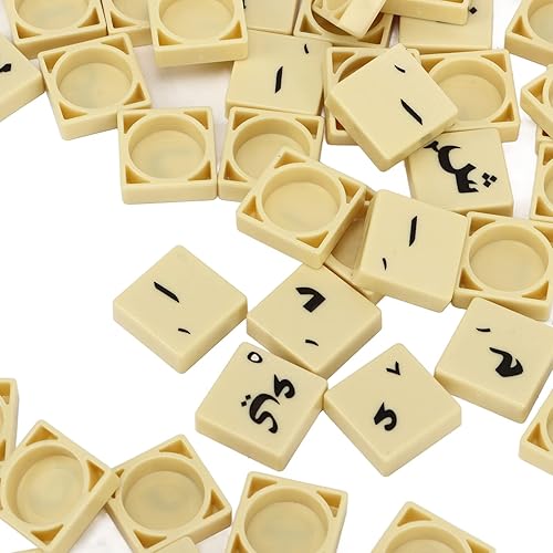 Miniatura 5 de Azulejos de letras de plástico, 110 piezas de Scrabble Letters Scrabble Tiles Making Alphabet Coasters y Scrabble Crossword Game