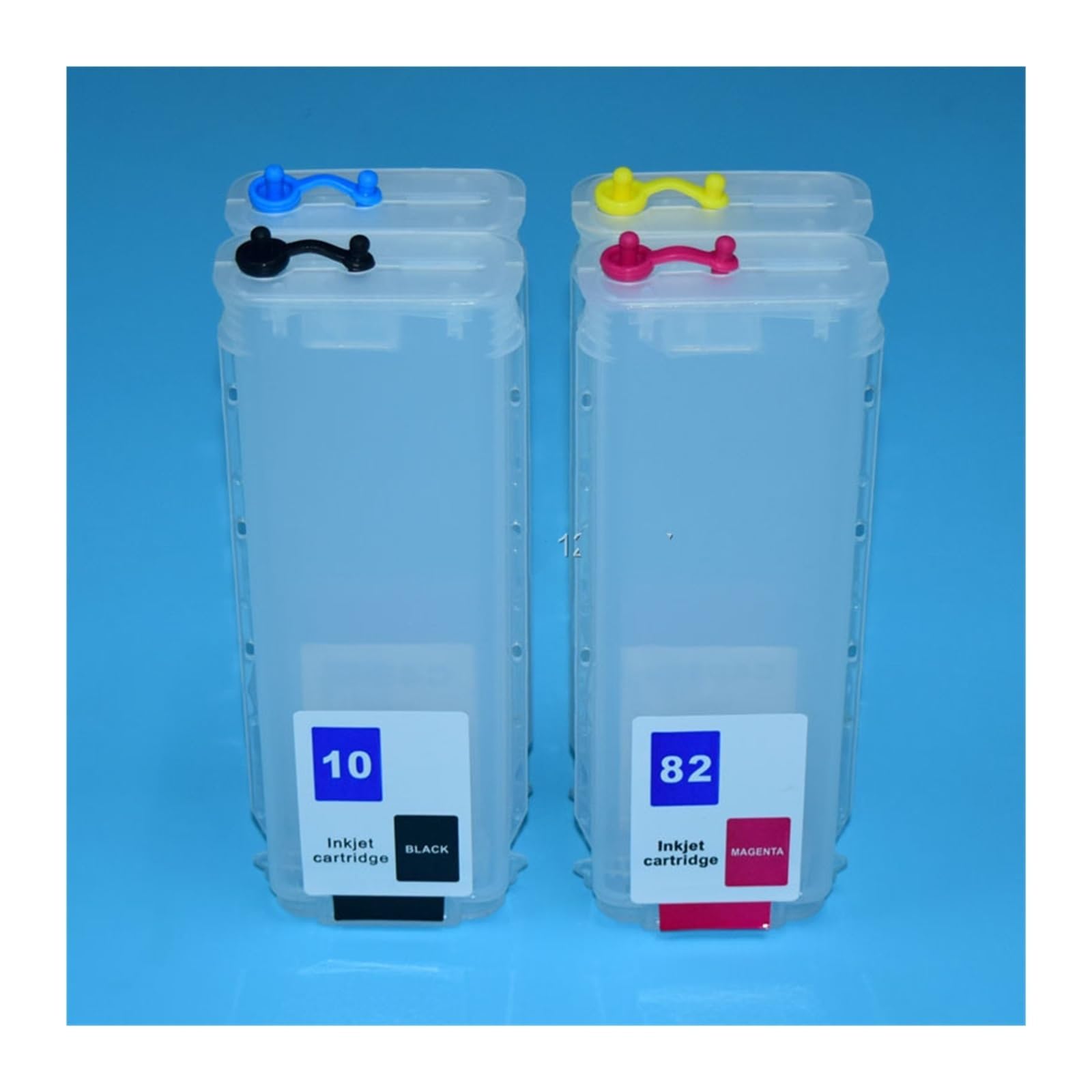 4 Cartucce HP10 82 Ricaricabili Compatibile con HP