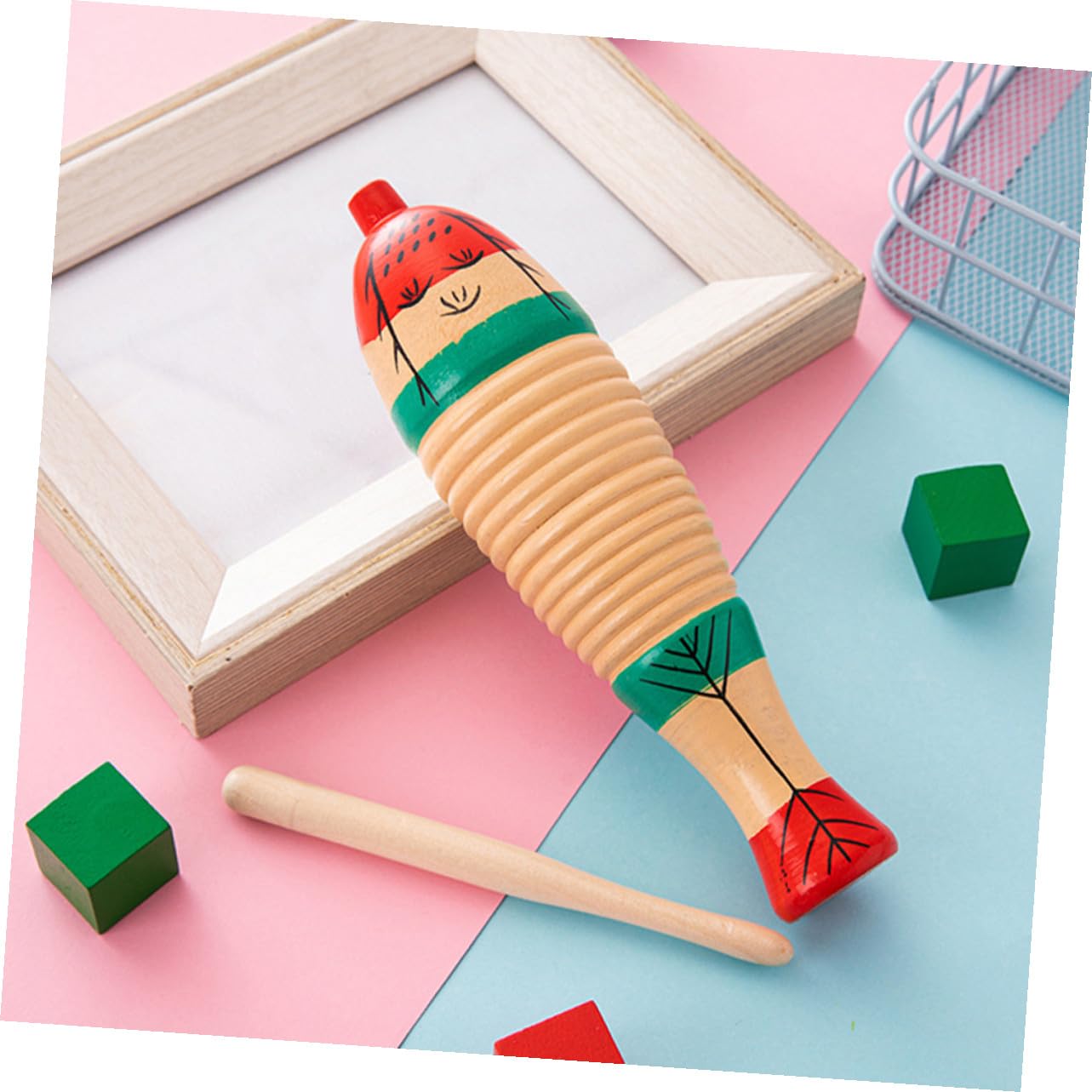 Juguetes de Instrumento de Percusión para Niños Pequeños de Madera, 4 Piezas Reutilizables con Diseño Delicado y Fáciles de Guardar para Diversión Educativa