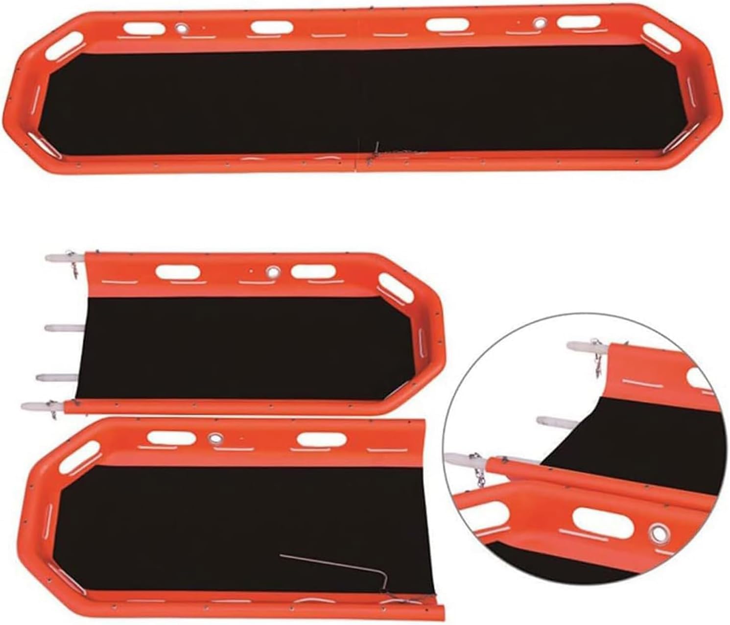 Folding Basket Stretche, Portable Rescue Basket Stretcher with Lifting Bridle Stainless Steel Basket Emergency Stretchers, Medical Emergency Patient Transport,for Helicopter Rescue