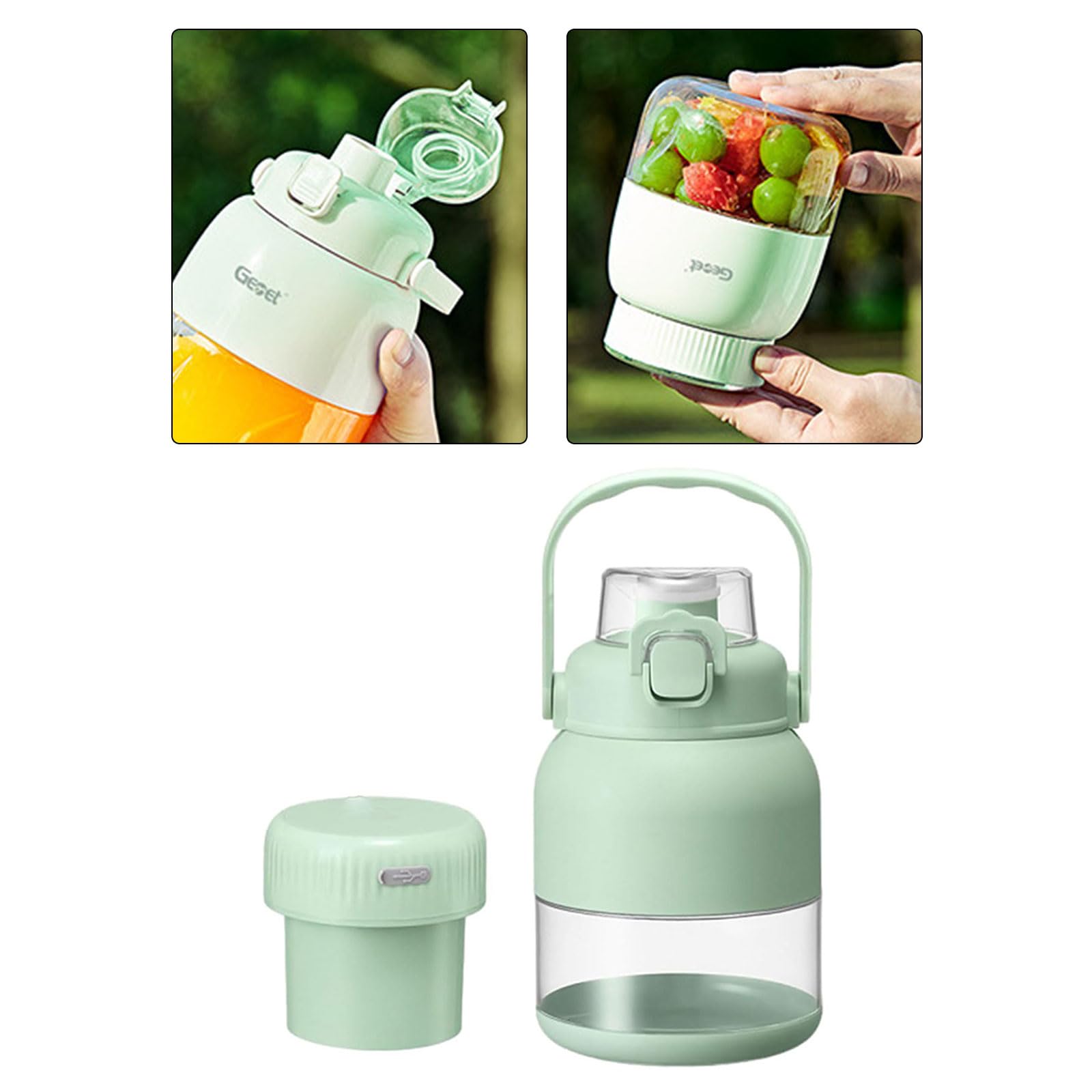 Compatta 20 piccoli frullatori ricaricabili per succhi frullati, alimenti per bambini, funzionamento a pulsante singolo, design lavabile in lavastoviglie, adatto ai viaggi