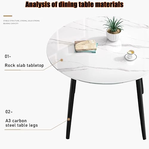 Miniatura 3 de YVYKFZD Juego de mesa y silla para sala de recepción de oficina, mesa de centro redonda simple para conferencias, juego de mesa de comedor de cocina