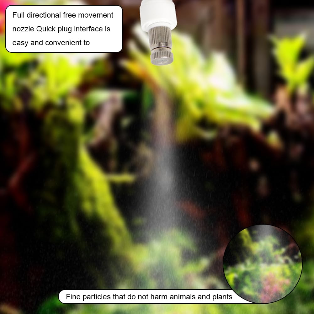 Sistema di spruzzatura intelligente terrario, nebulizzatore automatico per terrari, umidificatore con timer, spruzzatore regolabile a 360°, per terrari foresta pluviale, anfibi rettili piante
