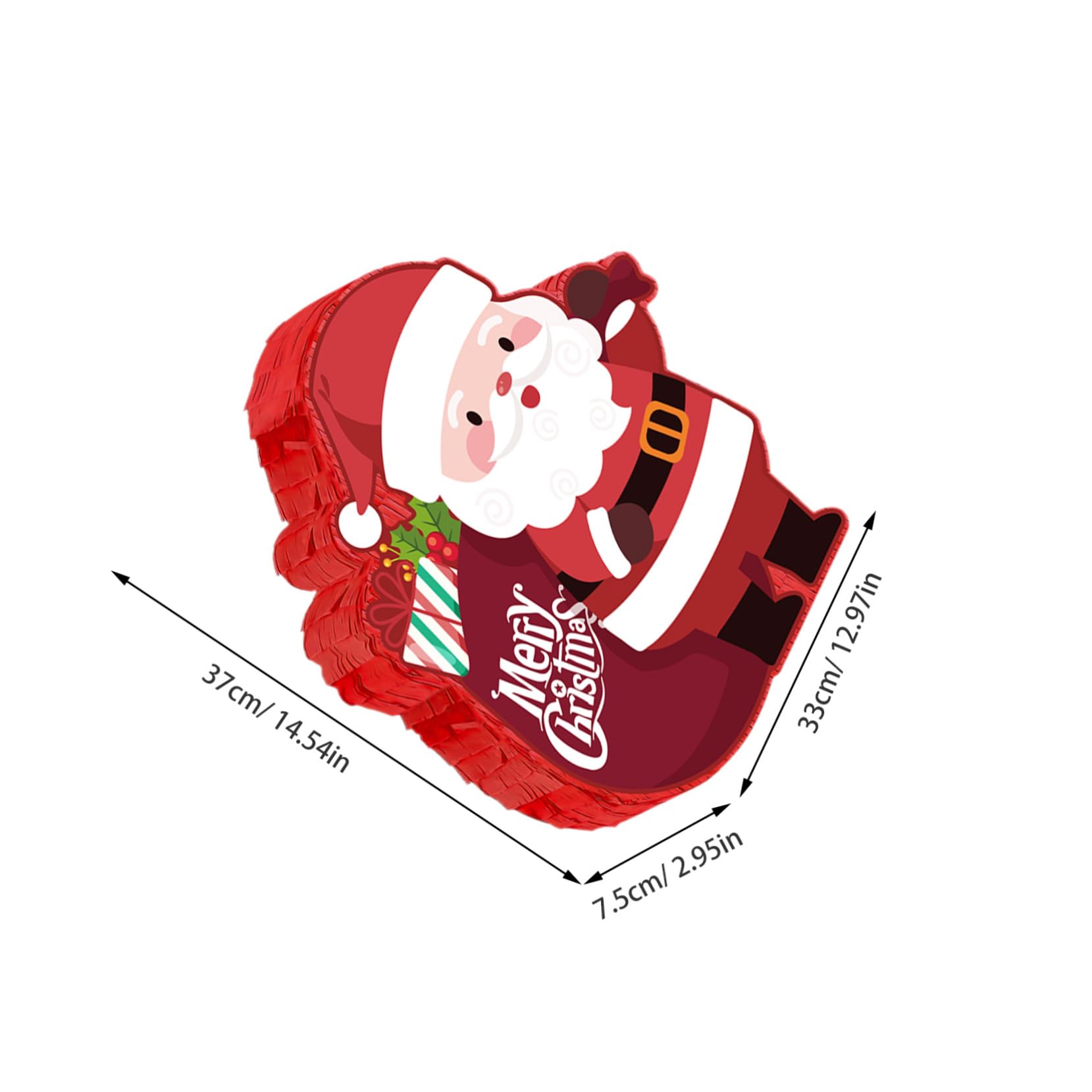 Cabilock Piñata de Navidad Grande de Papá Noel de Piñata para Fiestas Navideñas Confeti para Actividades Familiares Navideñas y Decoración Interiores