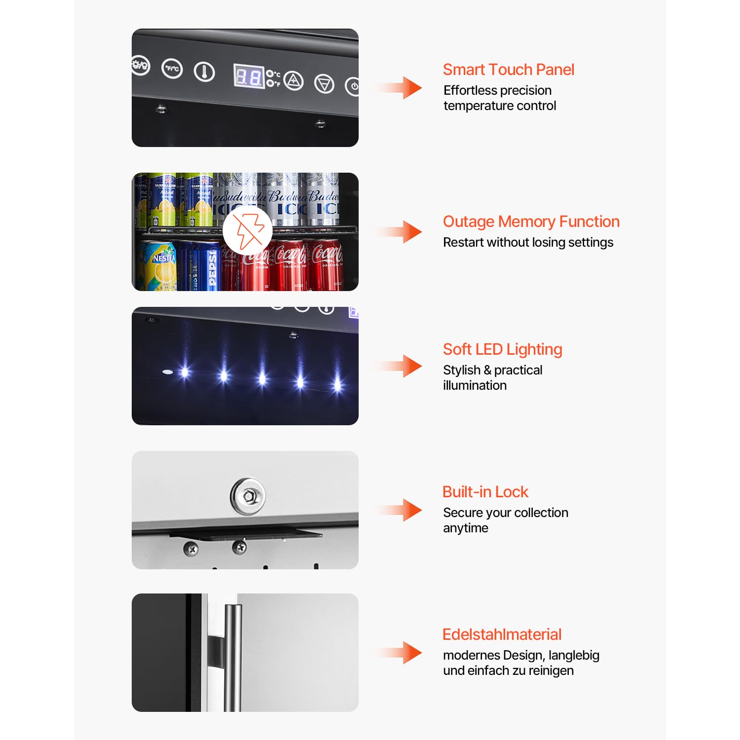 Happybuy Beverage Refrigerator Cooler - The Perfect Drink Storage Solution! This 154 - Can Capacity Mini Fridge Features A Glass Door, Adjustable Shelves, And Digital Temperature Control on Fridge.com - View 6