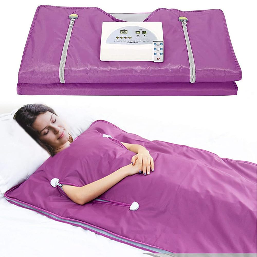 Manta De Sauna Infrarroja, Cubierta De Sauna Portátil, Manta De Calefacción De Sauna Doméstica, Accesorios De Sauna, Para Recuperación Rápida, Desintoxicación (púrpura)