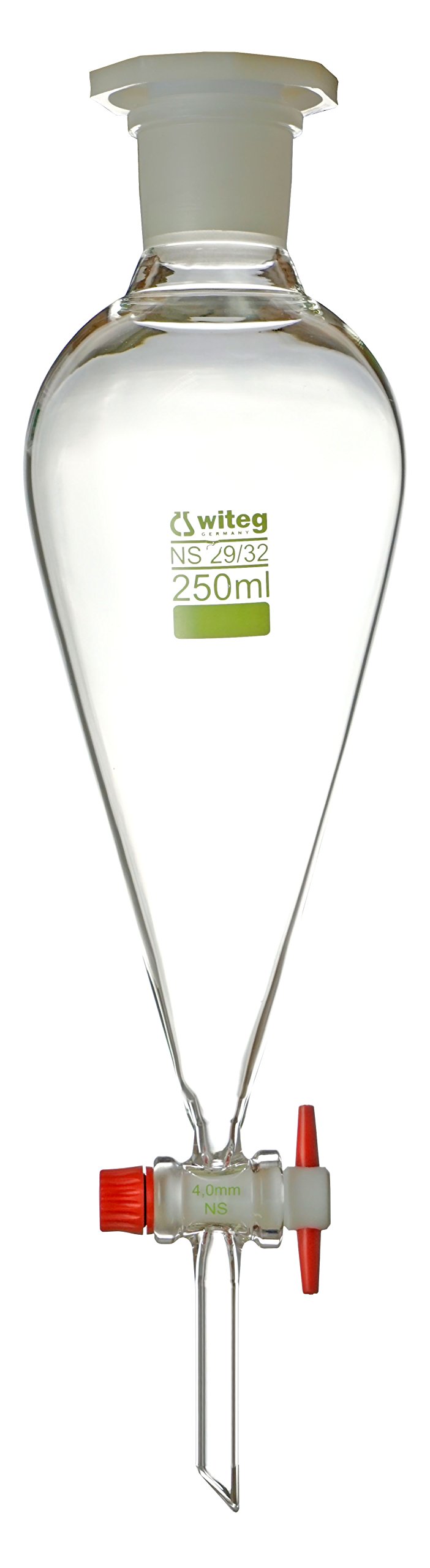 2 658 050 SQUIBB NS19 PE - Embudo de cristal de borosilicato (3,3 PTFE macho, 26 50 ml, 2 unidades)