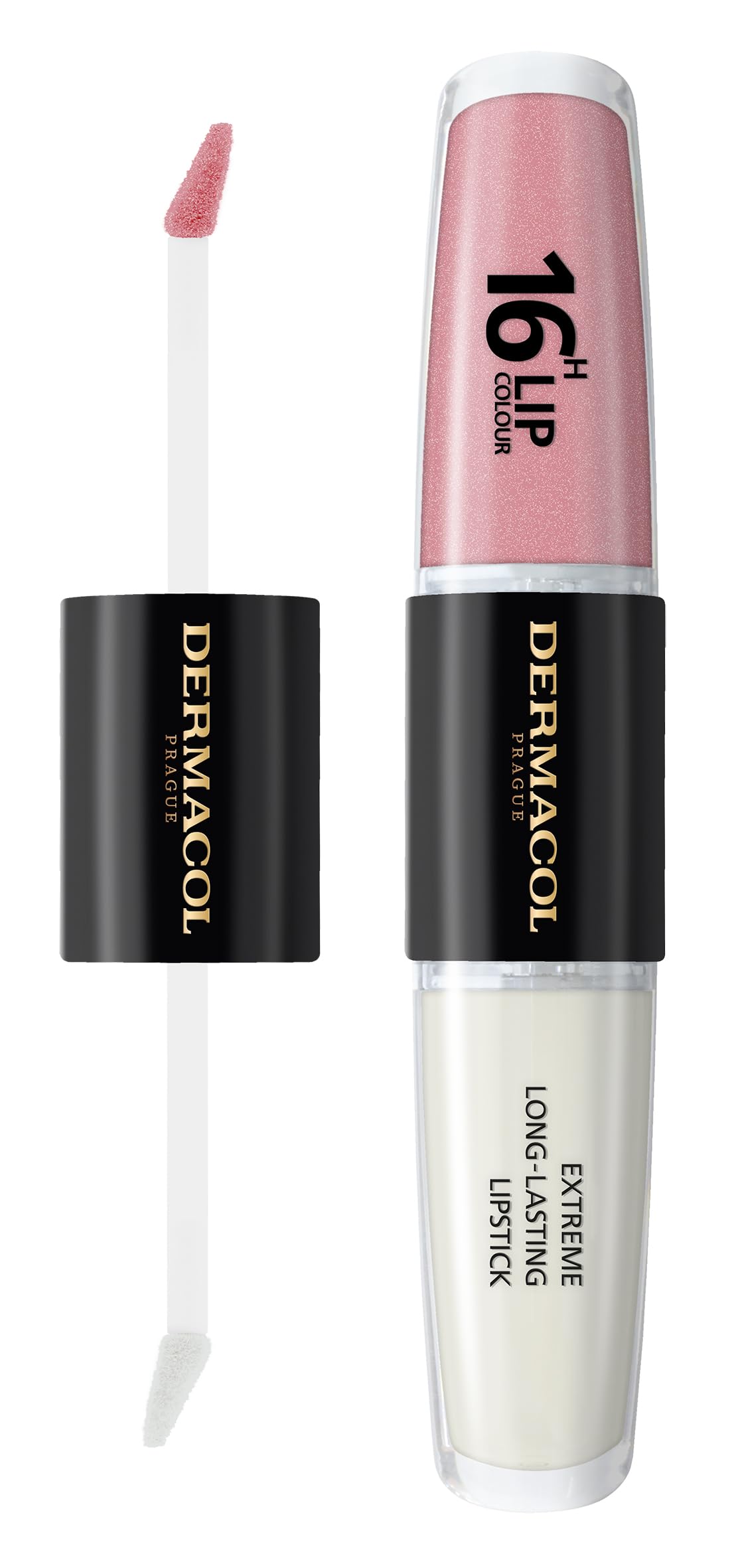 NEW Dermacol, 16-Hour Lip Colour, Highly Pigmented Glossy Lip Stain, Two-Phase Lip Plumper Gloss