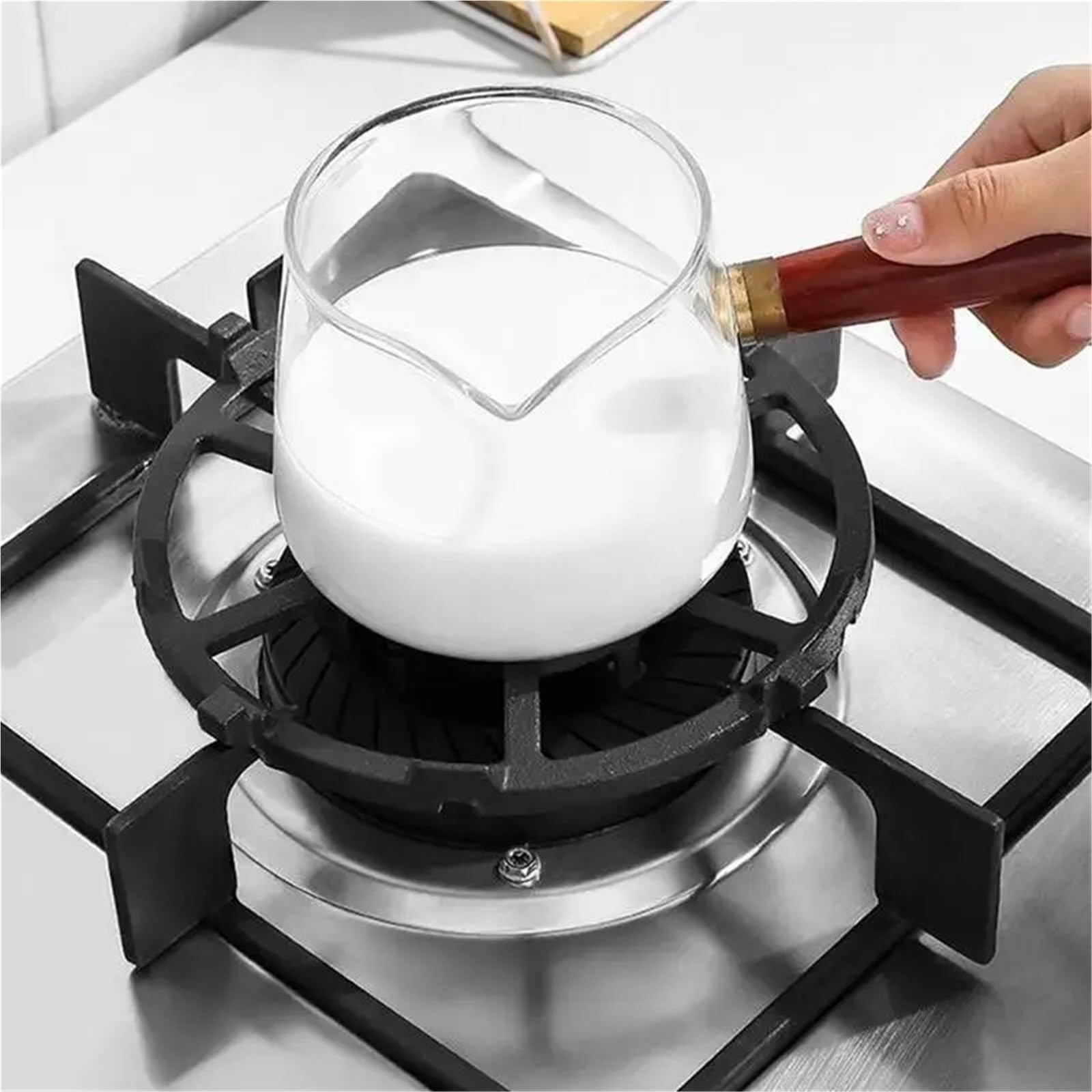 Anillo Reductor Cocina Gas Estante for estufa de Gas, quemadores de hierro fundido, utensilios de cocina, anillo, rangos de Gas, estante de soporte for Wok, cocina, estufa de Gas, 2 uds.