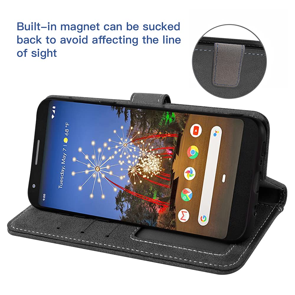 Asuwish,Custodia a portafoglio compatibile con Google Pixel 3a XL, in