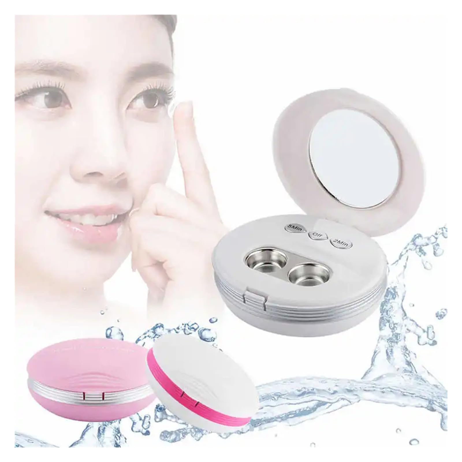 Pulitore ad ultrasuoni, Lenti a contatto Pulitore ad ultrasuoni UltraSonic Auto Eye Protein Cleaning Custodia Connettore USB