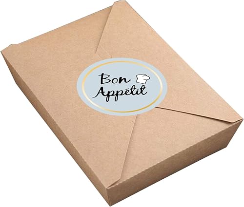 Miniatura 4 de Party Bon Appetit - Calcomanías selladas a prueba de manipulaciones para entrega de servicios de alimentos, 2 pulgadas selladas para panadería