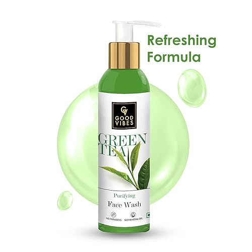 Miniatura 4 de Good Vibes Green Tea Face Wash  Anti acné Limpieza profunda Antioxidantes Rico Limpiador Facial para todo tipo de piel  Natural, sin parabenos ni